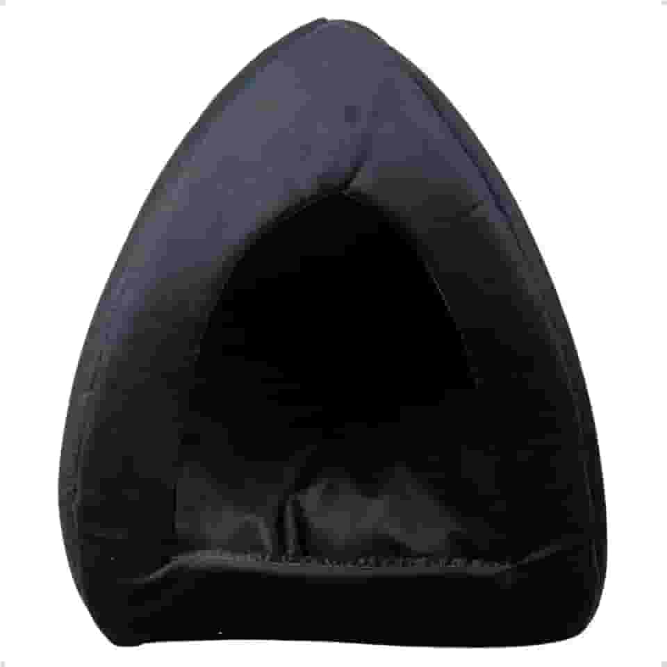 Cama Caminha para Cães e Gatos com Almofada Removível Uso Inverno e Verão(Preto)