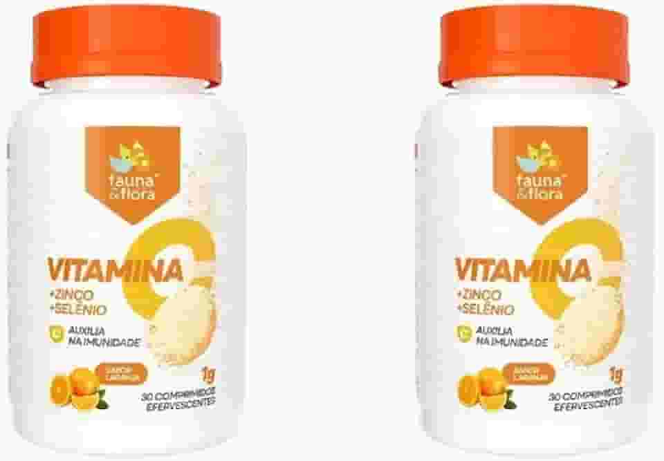 Vitamina C Zinco Selênio com 60 comprimidos Efervescente 1000mg