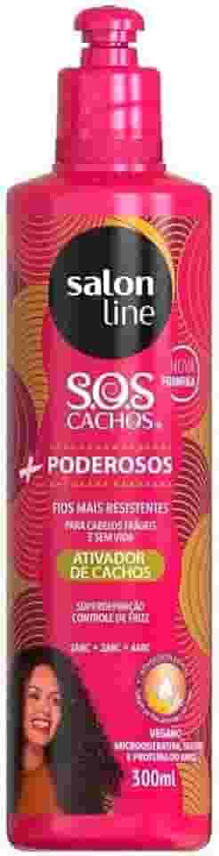 Salon Line, Ativador de Cachos, SOS Cachos, + Poderosos, Vegano - Cabelos Ondulados, Cacheados e Crespos, 300 ml