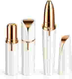 Kit 2 Peças Depilador Facial Feminino, Batom Depilador Facial + Caneta Depilador Sobrancelha, Removedor de Pelos com Alta Precisão, Depilador Elétrico Recarregável, Portátil