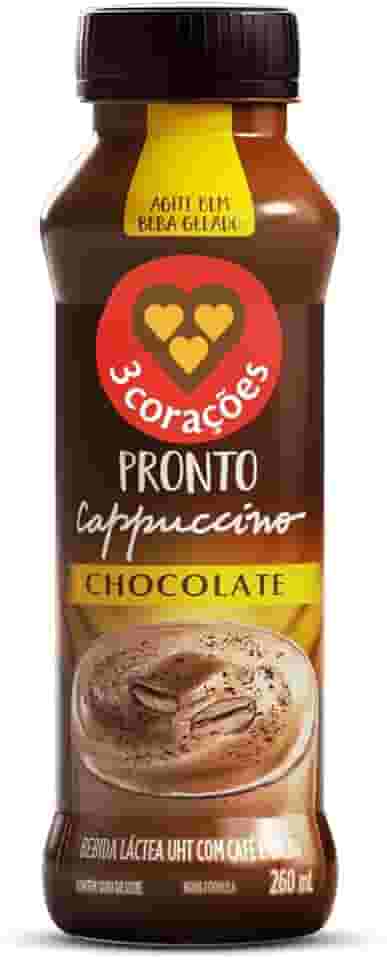 3 Corações Cappuccino Pronto Chocolate 260Ml