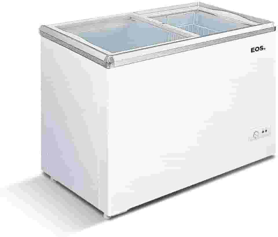 Freezer Expositor Horizontal Eos 120 Litros Eco Gelo com Tampa de Vidro Eeh120xx 110v