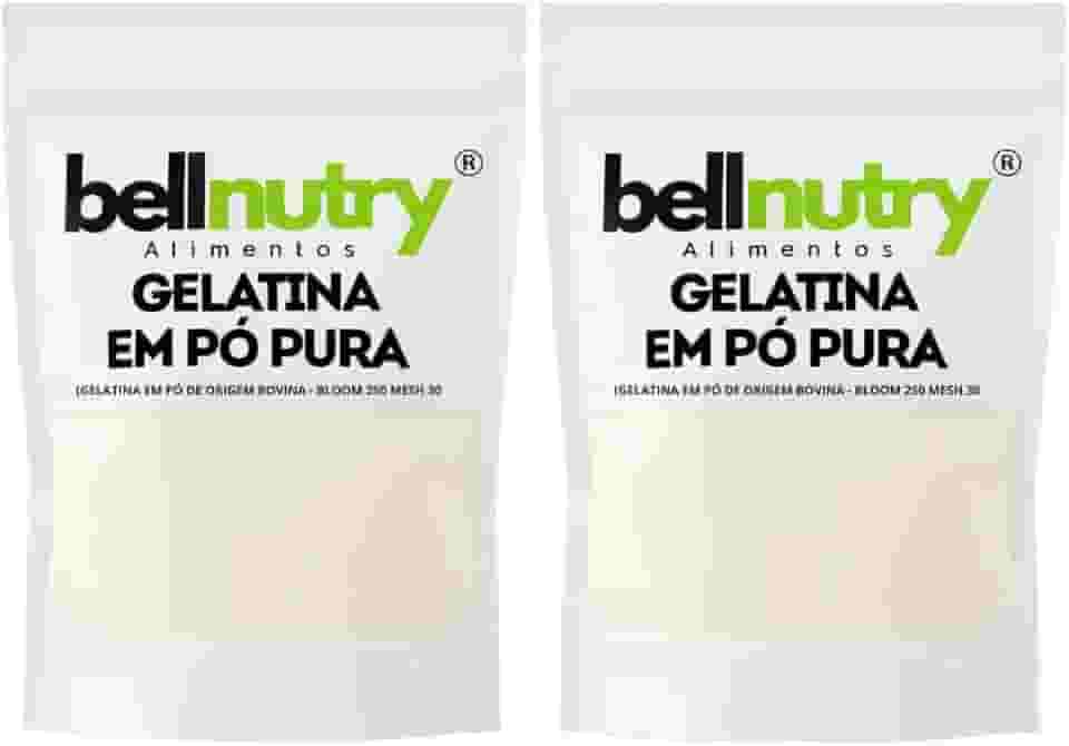 Gelatina Pura Natural Sem Sabor E Incolor 2kg Rica Em Proteina - Bellnutry Alimentos