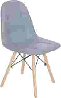 Loft7, Cadeira estofada Charles Eames Eiffel Botonê com pés de madeira clara