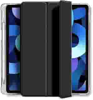 Capa Para iPad 9ª 8ª 7ª 10.2' Com Suporte Para Caneta Proteção Total Anti Impacto Tampa Magnética Fundo Transparente Capa ipad 9 (Preto)