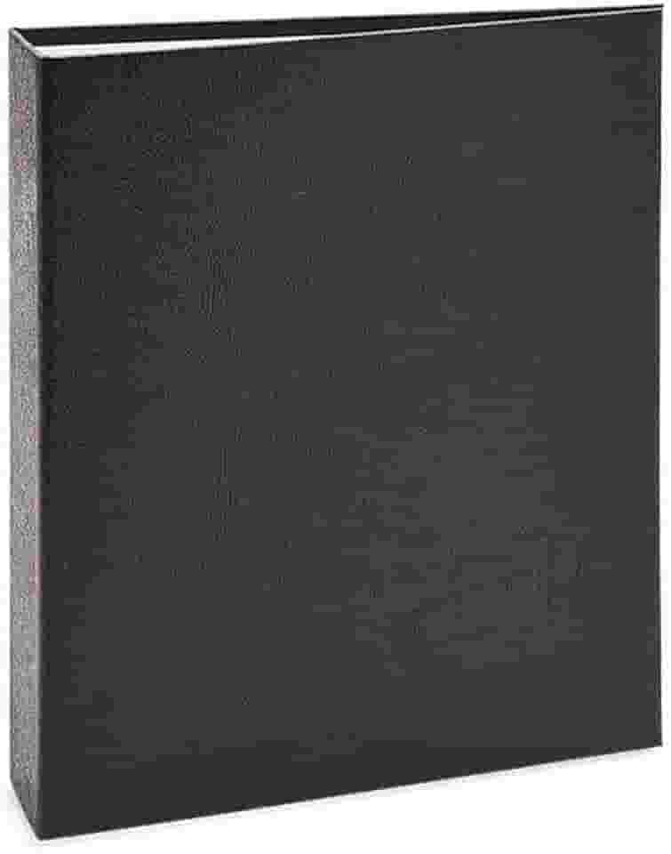 Álbum de fotos Ical, encadernação tradicional, para 120 fotos 10x15cm - envelope plástico transparente - linha Cores - modelo preto texturizado - 164