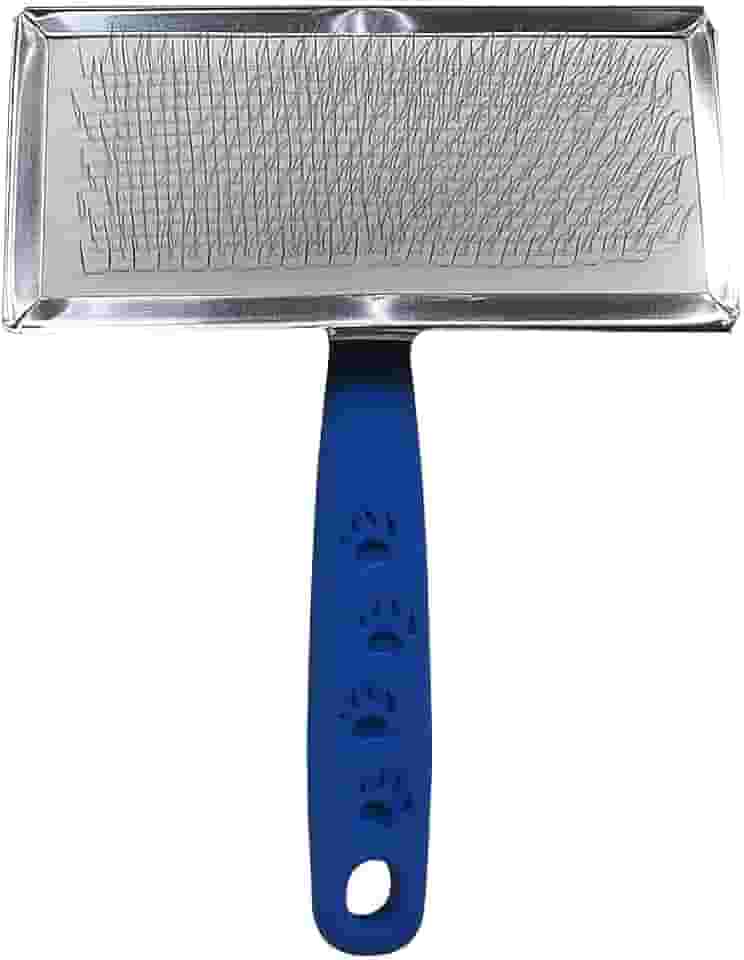 Escova Removedora de Pelos para Cães e Gatos, Escova Slicker Profissional com Cerdas de Aço Inox, Ideal para Desembolar e Reduzir a Queda de Pelos