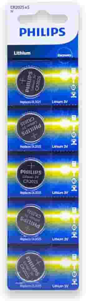 Bateria Cr2025 3v Philips cartela com 5 unidades
