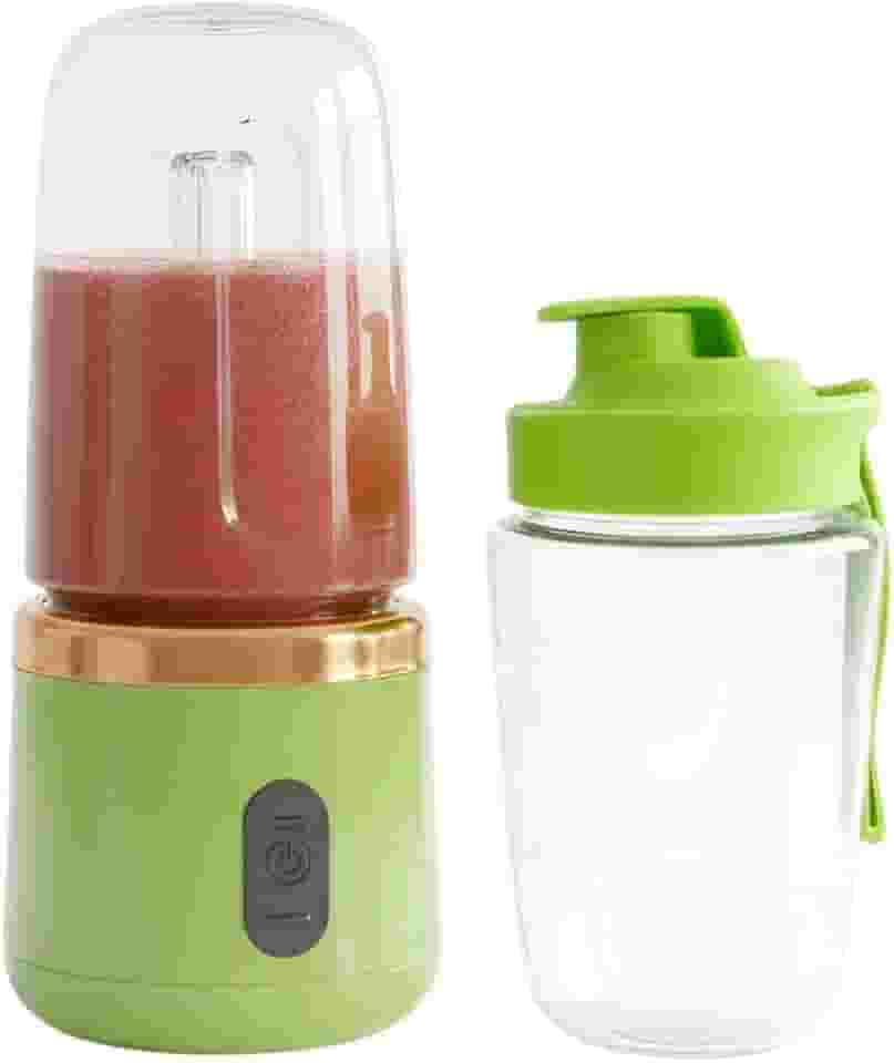Liquidificador Portátil Recarregável USB - Mixer Juice 400ML com Copo Integrado (Verde)