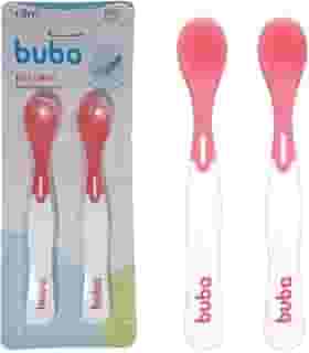 Kit Colher Termossensível Muda Cor Introdução Alimentar Buba Rosa