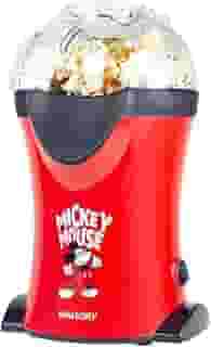 Pipoqueira Elétrica Mallory Mickey Mouse – Pipocas Sequinhas e Sem Óleo, Bocal Expedidor, Copo Medidor para Manteiga e Pés Antiderrapantes - 127V