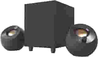 Creative Alto-falantes de desktop Pebble Plus 2.1 com poderoso subwoofer de acionamento e drivers de campo distante, potência total de até 8W RMS para PCs de computador e laptops (preto)