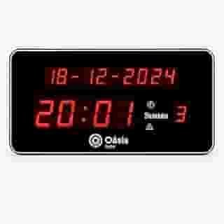 Relógio de Parede Digital LED, Display Vermelho com Data, Hora e Dia da Semana, Ideal para Academia, Galpão, Recepção e Uso Comercial