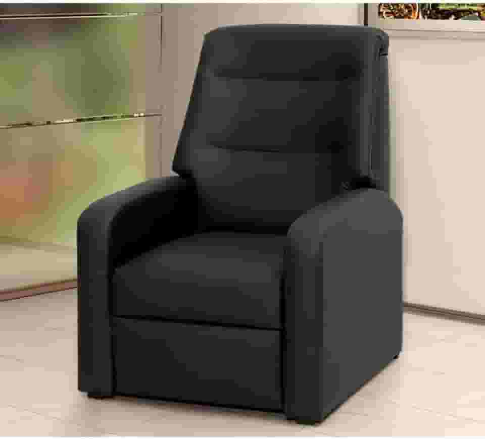 Poltrona Reclinável Classic Corino Preta