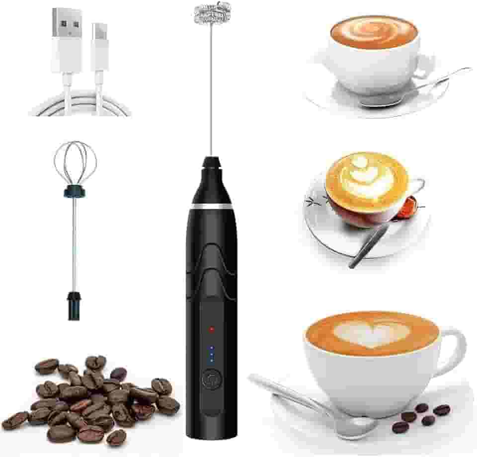 Mini Mixer Portátil Misturador de Bebidas Batedor Espumador de Leite USB Recarregável Cozinha Cafe Ovo