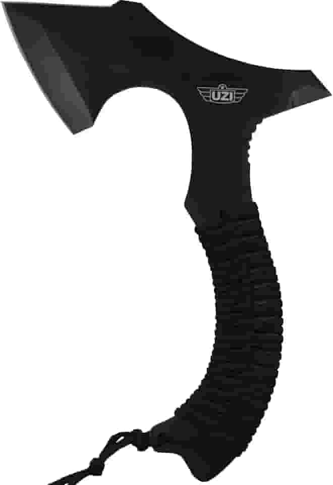 machado tático UZI com alça de corda de paraquedas, preto