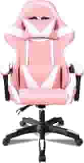 Cadeira Gamer Reclinável Conforto Ergonômica Apoio de Braço e Lombar Cor:Rosa