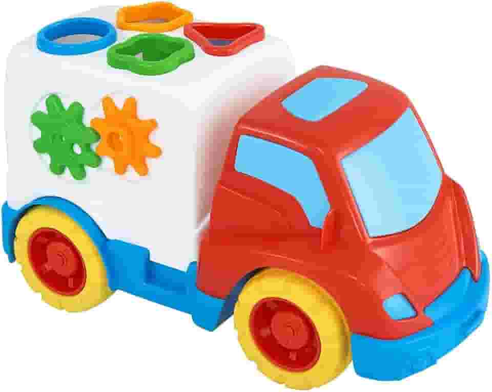 Brinquedo Infantil Caminhão de Encaixe Educativo com Caçamba Colorido para Bebês de 1 ano, Estimula Criatividade e Coordenação Motora, Ideial para Presente