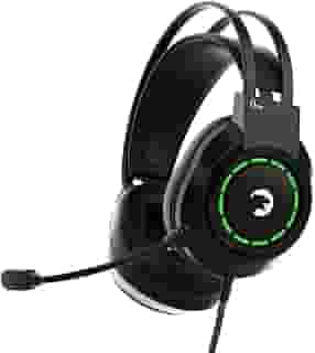Fone de ouvido Gamepower Voldon X 3,5 mm para jogos – Fones de ouvido com fio com drivers de 50 mm, design confortável, microfone com cancelamento de ruído, PS4, PS5, para Xbox, preto