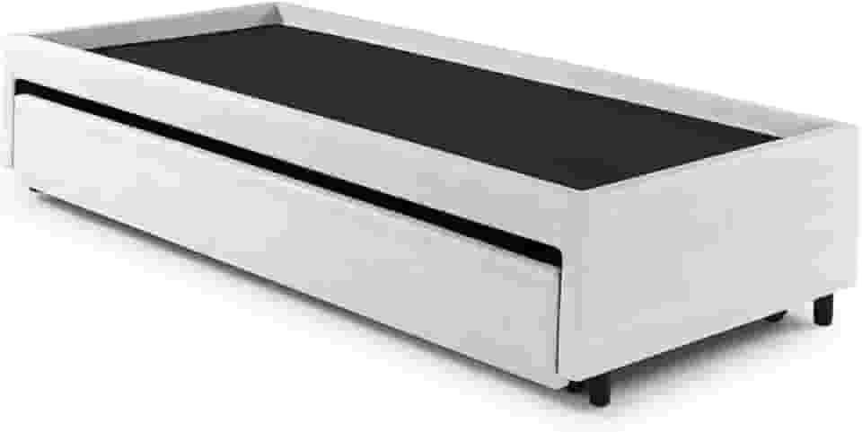 Bicama Box para Dois Colchões Solteiro Courino Branco