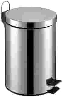 Lixeira Em Aco Inox Com Pedal 12 Litros Com Cesto Removivel