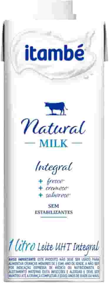 LEITE UHT NATURAL MILK ITAMBÉ INTEGRAL 1L