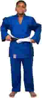 Kimono Adulto Reforçado Judo Jiu-Jitsu, Haganah, Azul, A0