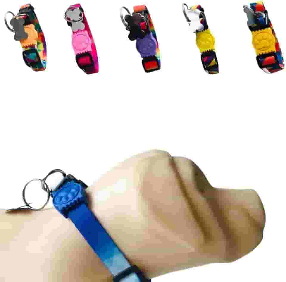 Coleira para Cachorros com Pingente para Identificação PP, Tamanho Ajustável, Confortável e Resistente