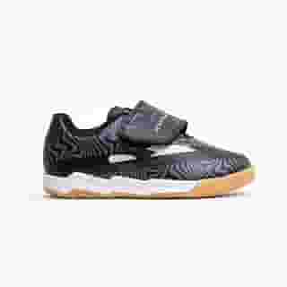Chuteira de Futsal Joma Evolution Infantil Velcro Preto e Branco