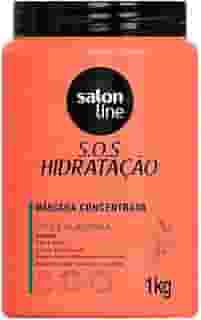 Salon Line, Máscara Capilar, SOS Hidratação, Concentrada, Café e Glicerina, Vegana - Cabelos Cacheados e Crespos, 1 Kg