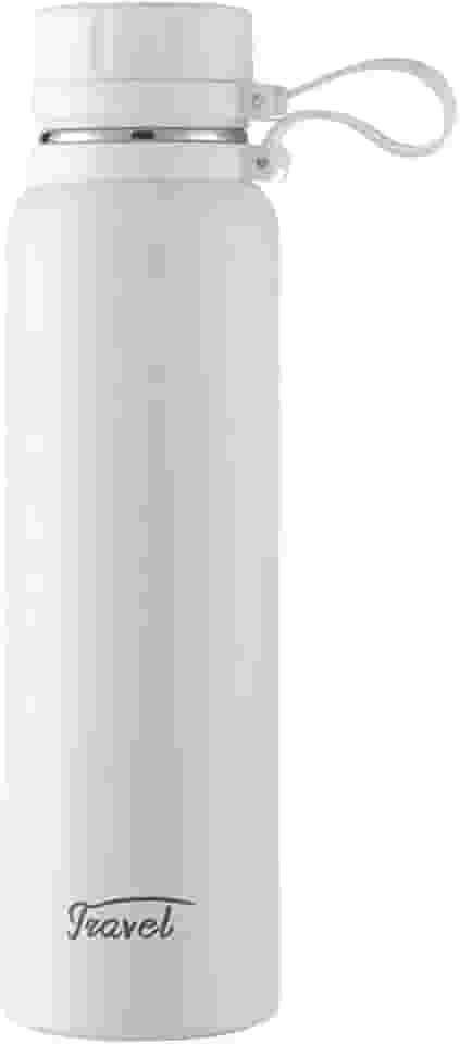 1000ML Garrafa Térmica Esportiva De Aço Inoxidável Com Isolamento A Vácuo, Branco