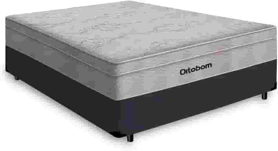 Cama Box Casal + Colchão De Molas Ensacadas - Ortobom - Airtech Springpocket 138x188x65cm