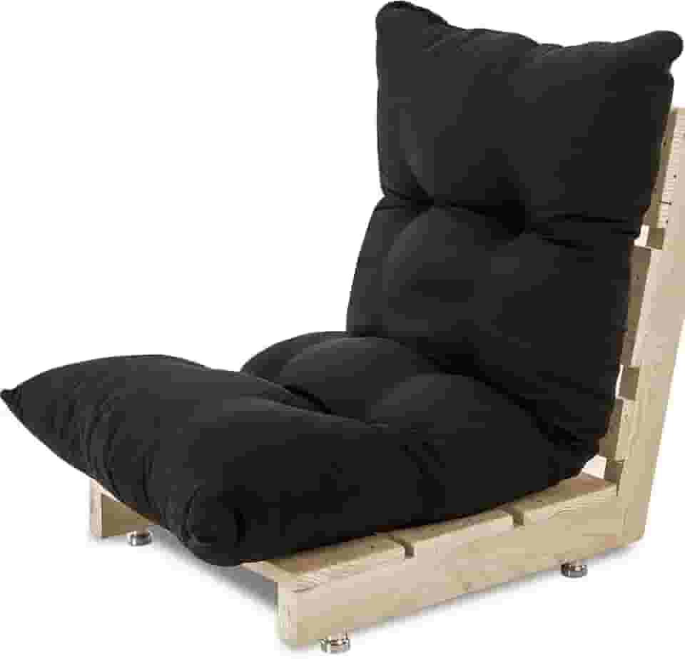 Futon Dobrável de Espuma Solteiro Preto 120x60cm - BF Colchões…