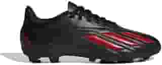 Chuteira Adidas Deportivo II FxG Campo Juvenil Preta e Vermelha