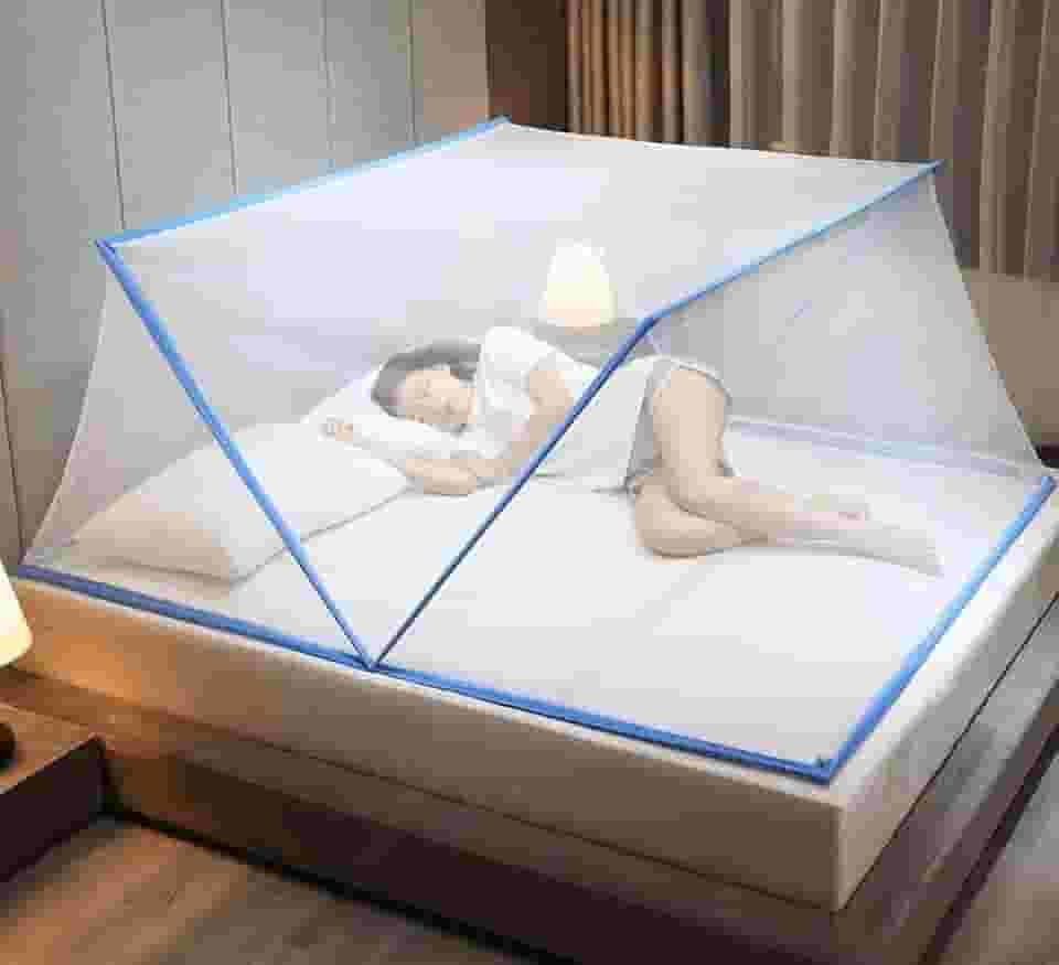 H2C Mosquiteiro de Cama Queen Dobrável Portátil e Prático
