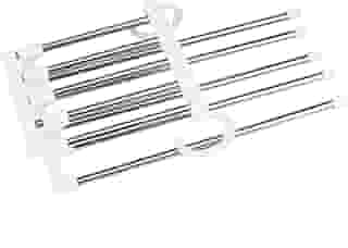 Cabide Para Calças Jeans Cachecol Roupas Dobravel Organizador Multiplo 5 Espaços em Aço Inox que Economiza Espaço Multifuncional Vertical e Horizontal