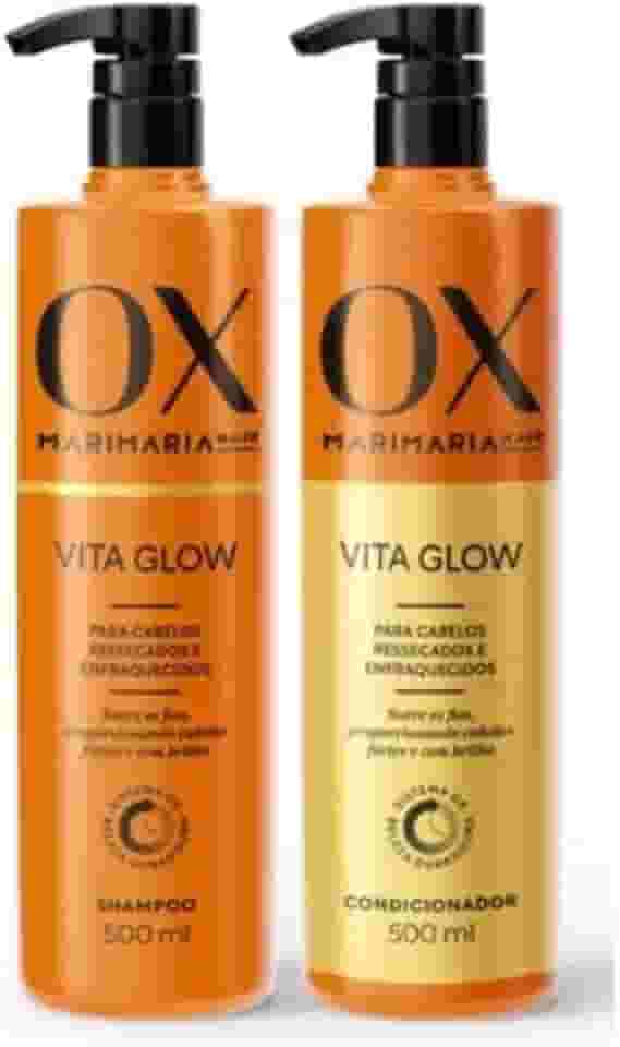 OX Mari Maria Kit Shampoo e Condicionador Vita Glow 500ml - Seco e Enfraquecido