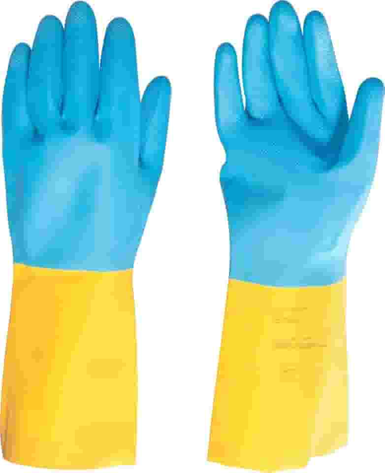 Vonder, Luva De Látex/Neoprene, Média, Amarela E Azul, Lnv 200.