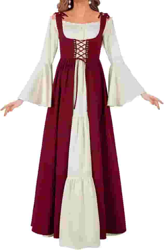Fantasia feminina renascentista, vestido medieval, fantasia de Halloween