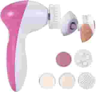 Escova de limpeza facial elétrica multifuncional, massageador 5 em 1, escova de limpeza facial e facial esfolia suavemente e remove cravos. Ferramenta de massagem
