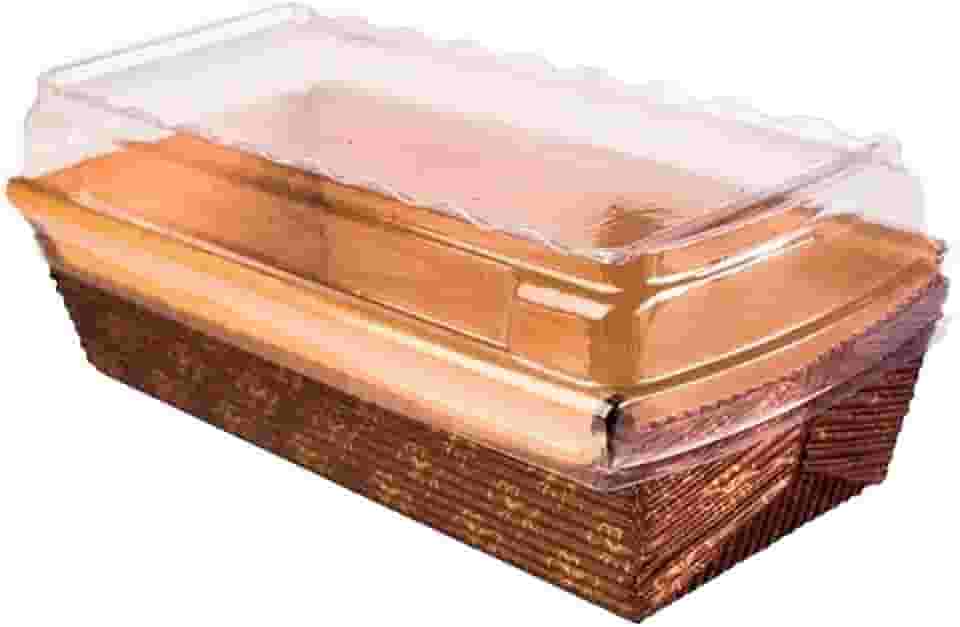 Ecopack Bolo Inglês - Forma com Tampa - 250grs - 16,4x6,4x4,5cm - Decorado - 36x5