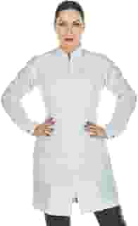 Jaleco Feminino Oxford Zíper Manga Longa Branco