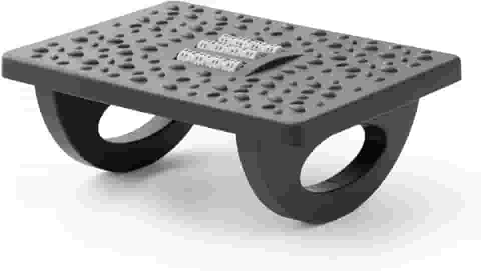 Gshield Apoio Descanso Ergonômico Office Armor para os Pés com Movimento Balanço 180° e Massageador Texturizado, Preto