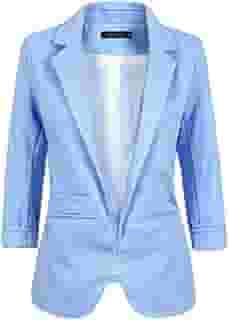 Blazer curto feminino Bestgift, básico, casual