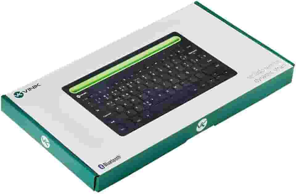 TECLADO BLUETOOTH 3.0 2.4 GHZ DYNAMIC SMART ABNT COM SUPORTE PARA TABLET OU CELULAR - PRETO - DT200