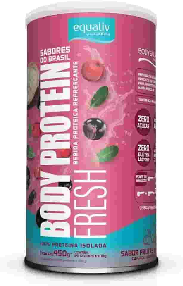 Equaliv Proteína de Colágeno Body Protein Fresh 450g – Sabor Frutas Tropicais, Alta Absorção e Nutrição para Treinos e Bem-Estar