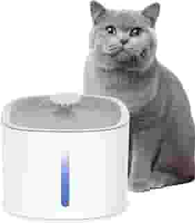 Bebedouro Automático 3L Gatos Cães Fonte Silenciosa Com Filtro Triplo, Visor LED, USB, Luz Noturna e Fluxo 360°
