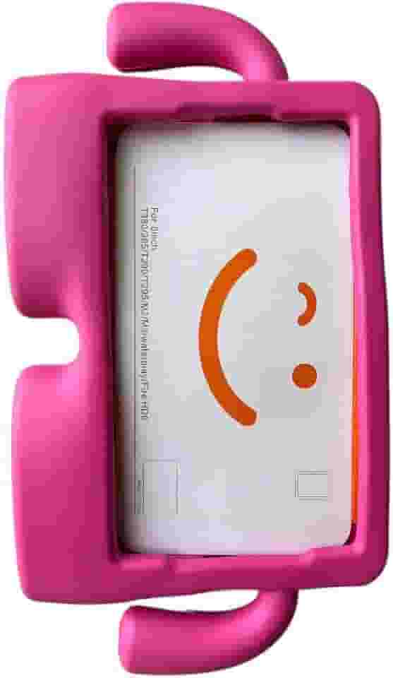 Capa Infantil Borracha Compatível Para Samsung Galaxy Tab A7 Lite 8.7'' SM-T225 T220 2021 -ROSA,EVA, Emborrachada, Leve