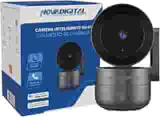 Câmera Inteligente Wifi NovaDigital 360 4MP Hd Smart Com Botão De Chamada CS-Call ONVIF Tuya Smart Life Compatível com Alexa e Google Cinza