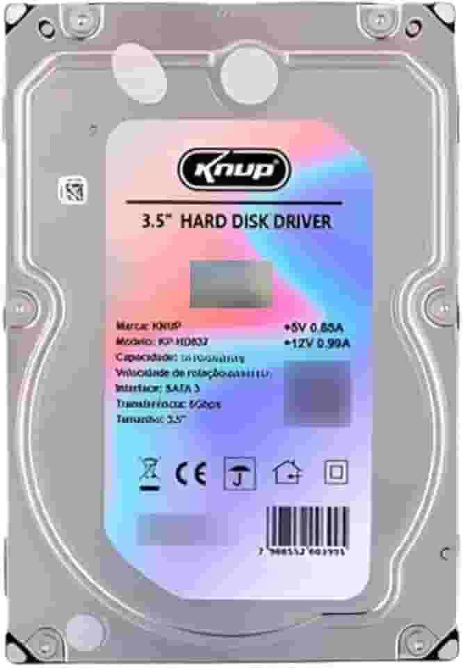 Disco Rígido Interno HD de 500GB, 1TB, 2TB, 4TB Interface SATA 3, 3,5 Polegadas 6GBps PC Câmera DVR (500, GB)